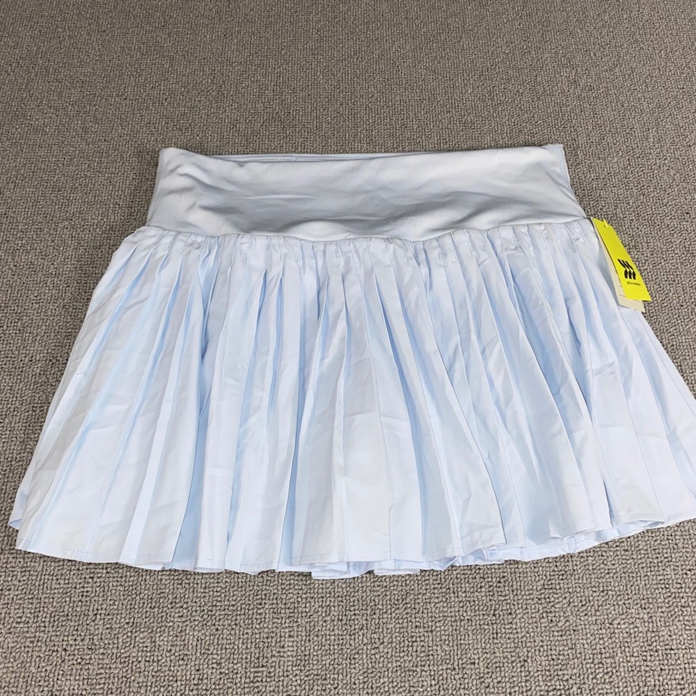 All in Motion Pleated Skort Womens XL Sky Blue Woven Athletic Tennis Golf Skirt